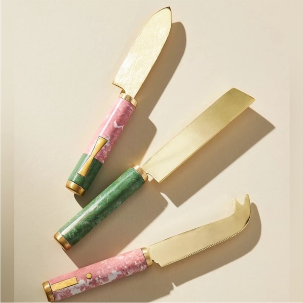 Anthropologie Bergen Cheese Knives, Set of 3